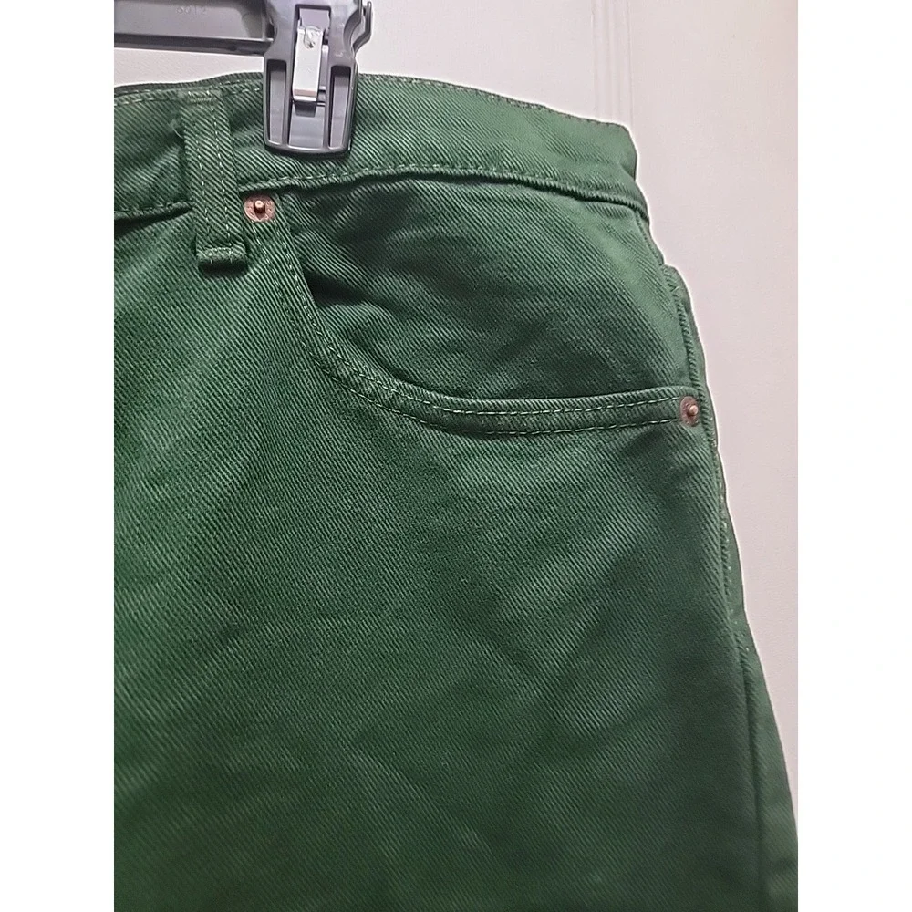 Vintage Levis Jeans Mens 38x32 Green 554 Straight Denim Pants Made in USA 90s